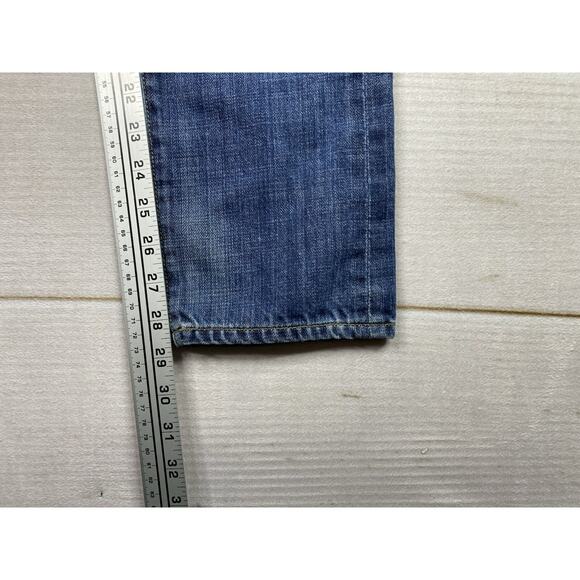 Rugby by Ralph Lauren Jeans Womens 26 Blue Boyfriend Distressed Button Fly - Picture 8 of 13